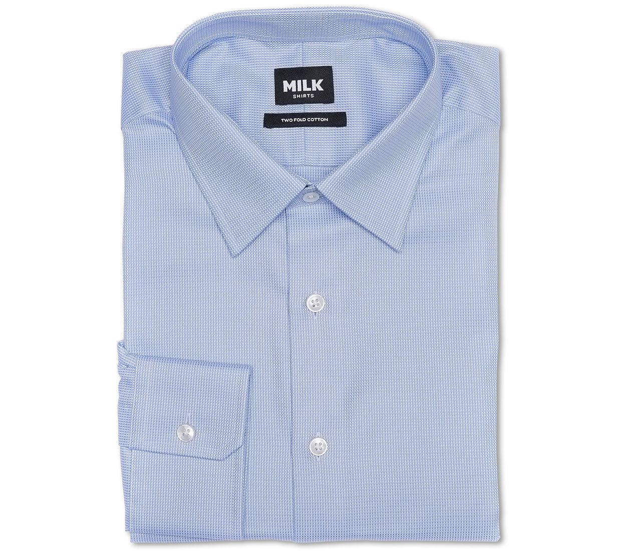 Abba 80s Blue Dobby Shirt - Image 3