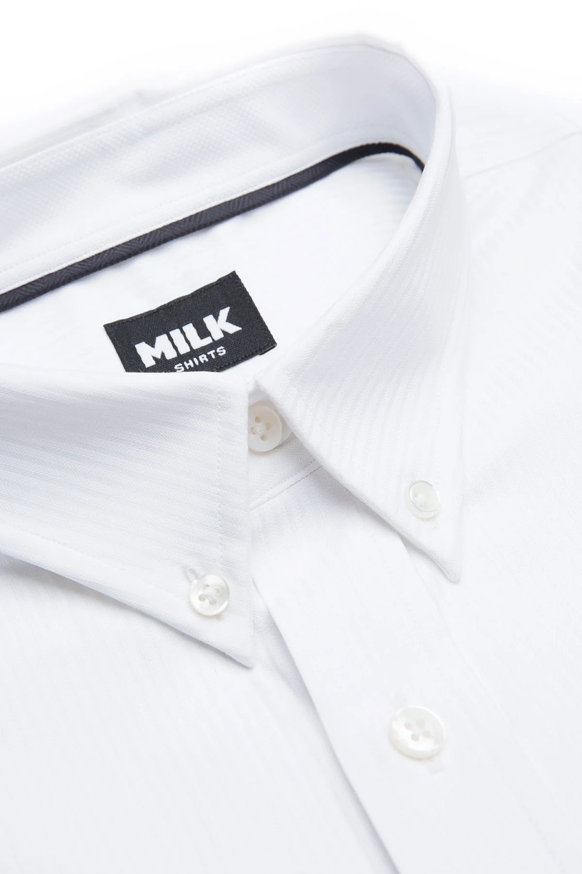 Antila 100s White Mini Herringbone Shirt - Image 3