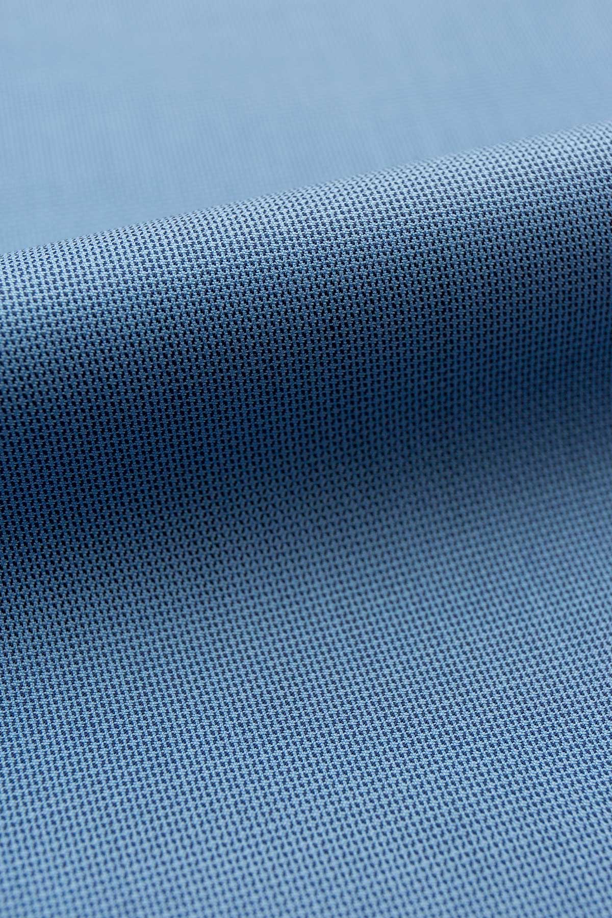Carlo 100s Denim Blue Dobby Fabric - Image 3