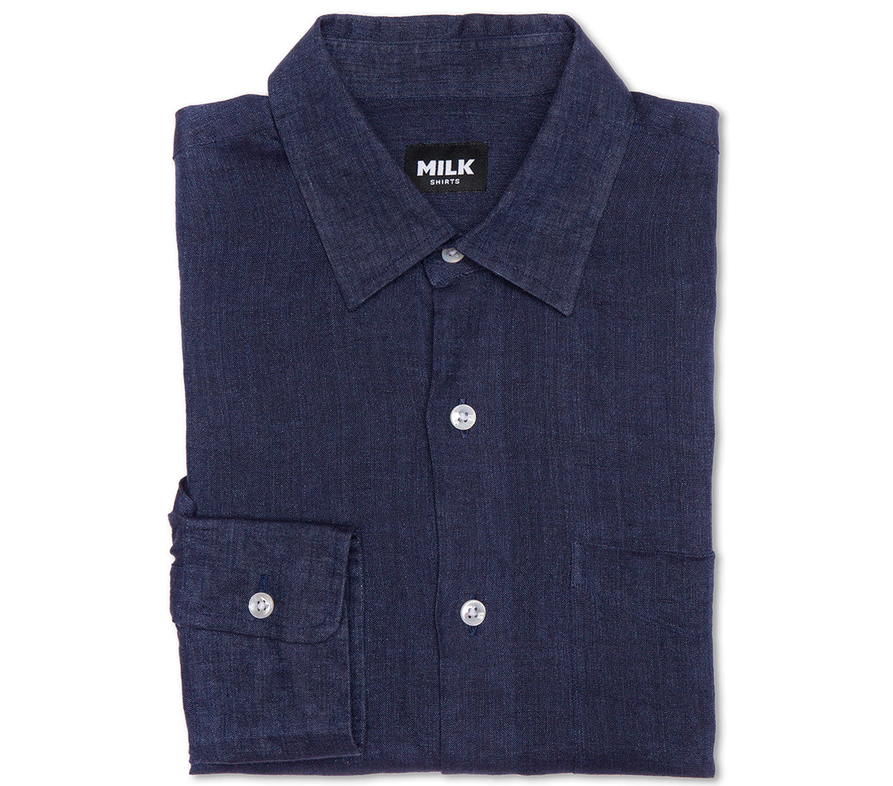 Dhillon Denim Blue Linen Shirt - Image 3