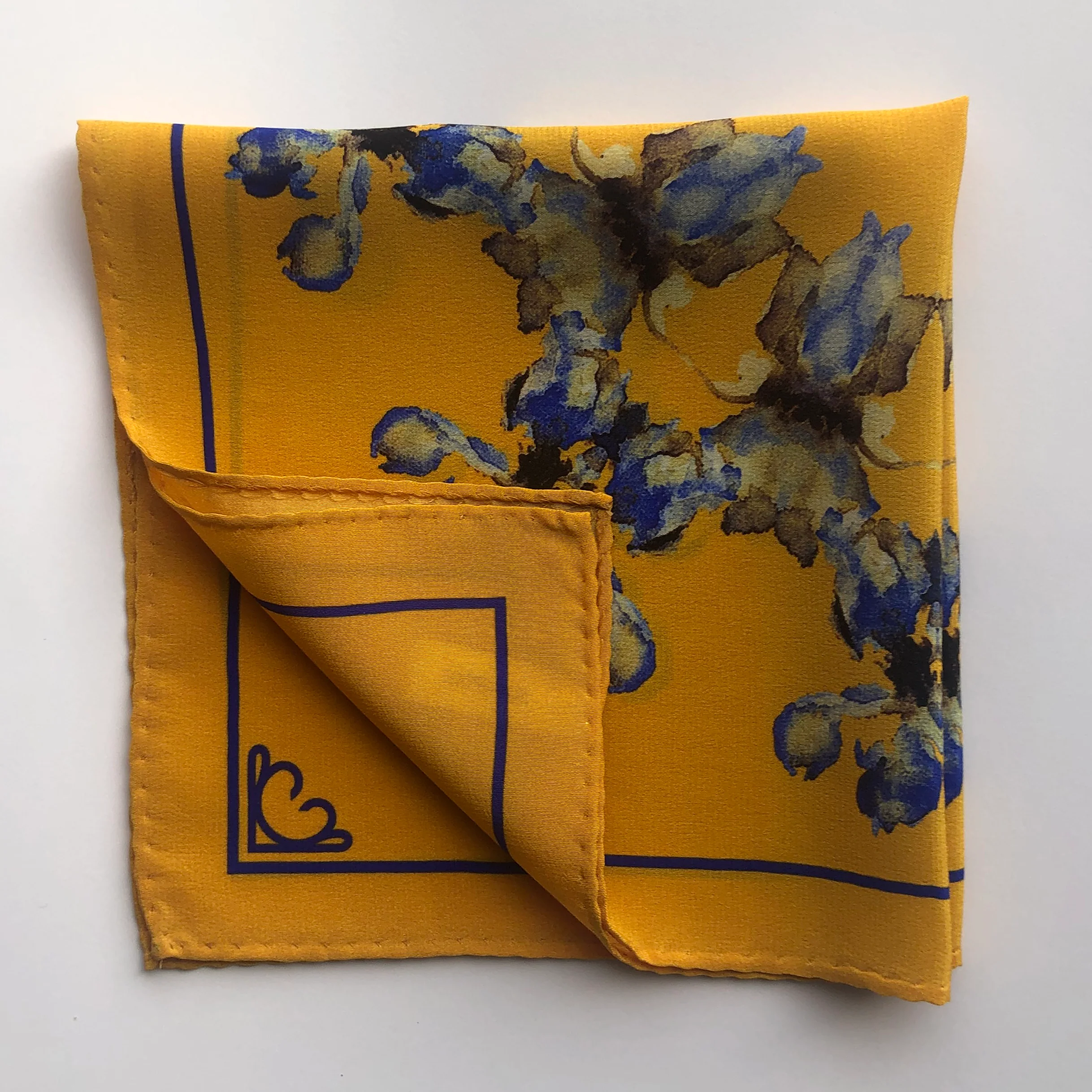 Ditsy Delphinium Silk Pocket Square - Image 4