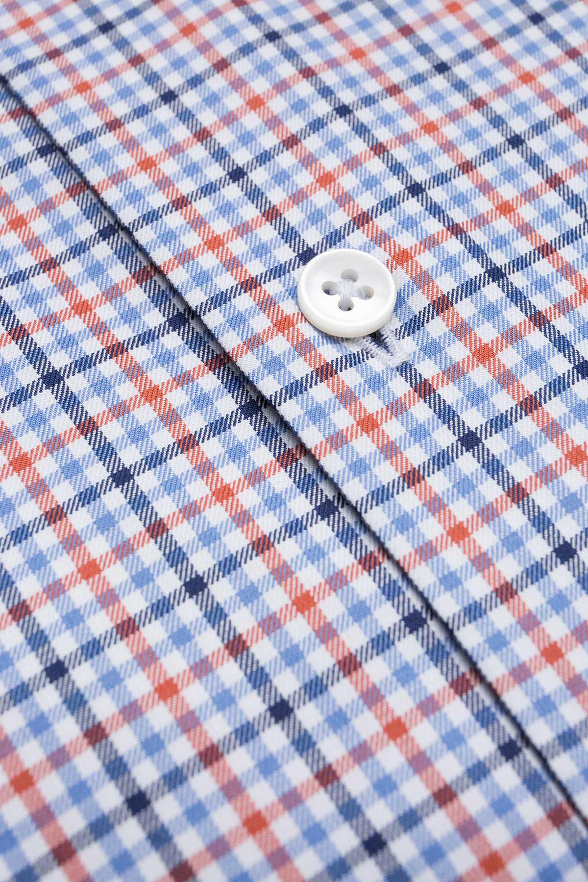 Jordan 100s Red Blue Check Shirt - Image 4