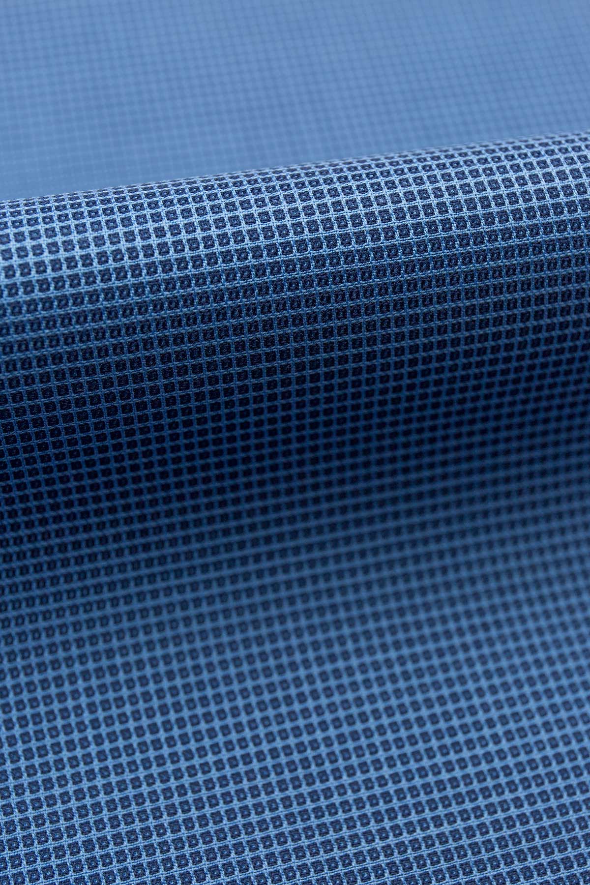 Jurong 80s Blue Textured Cotton Fabric - Image 3