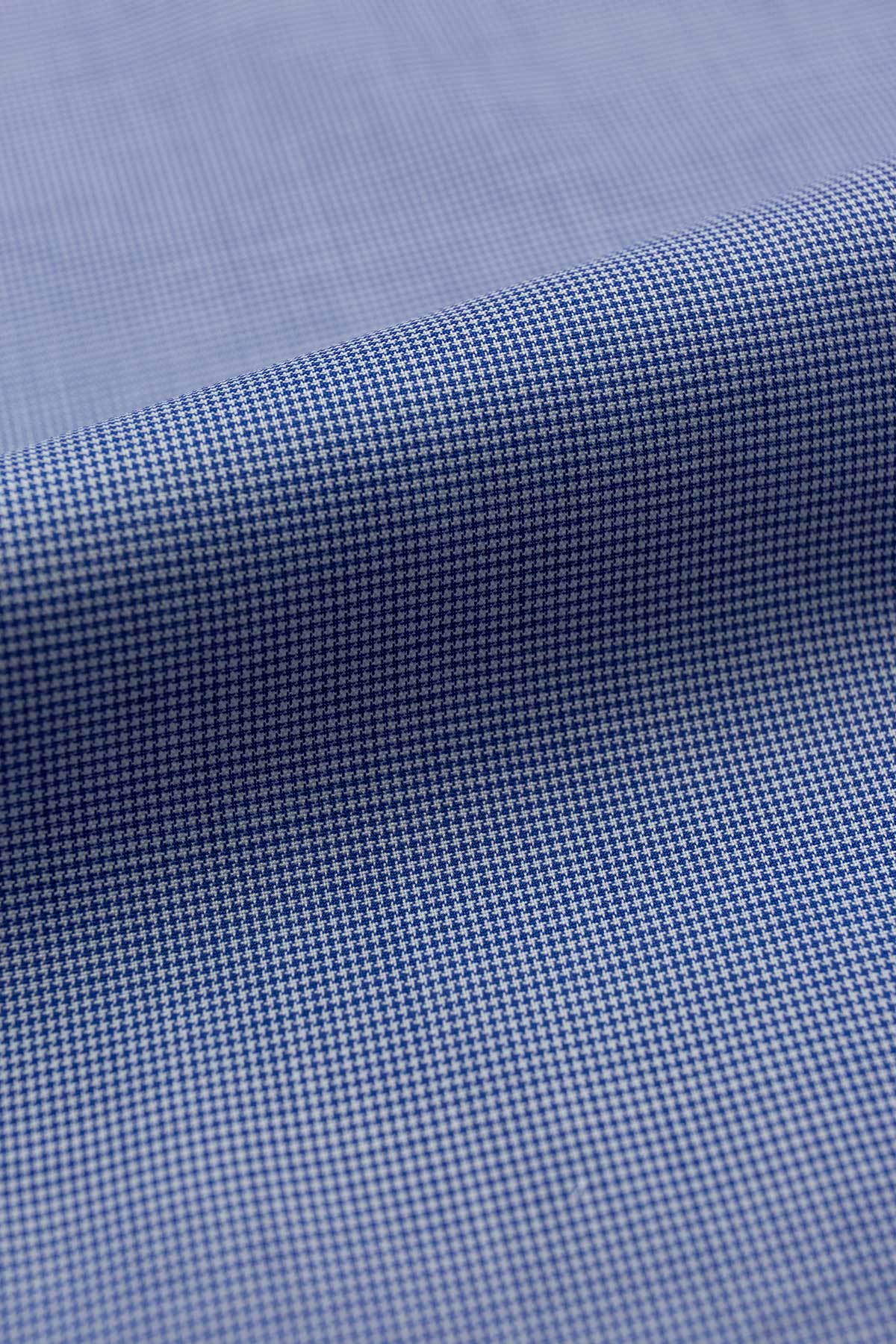 Lagoon 120s Blue Mini Houndstooth Fabric - Image 3