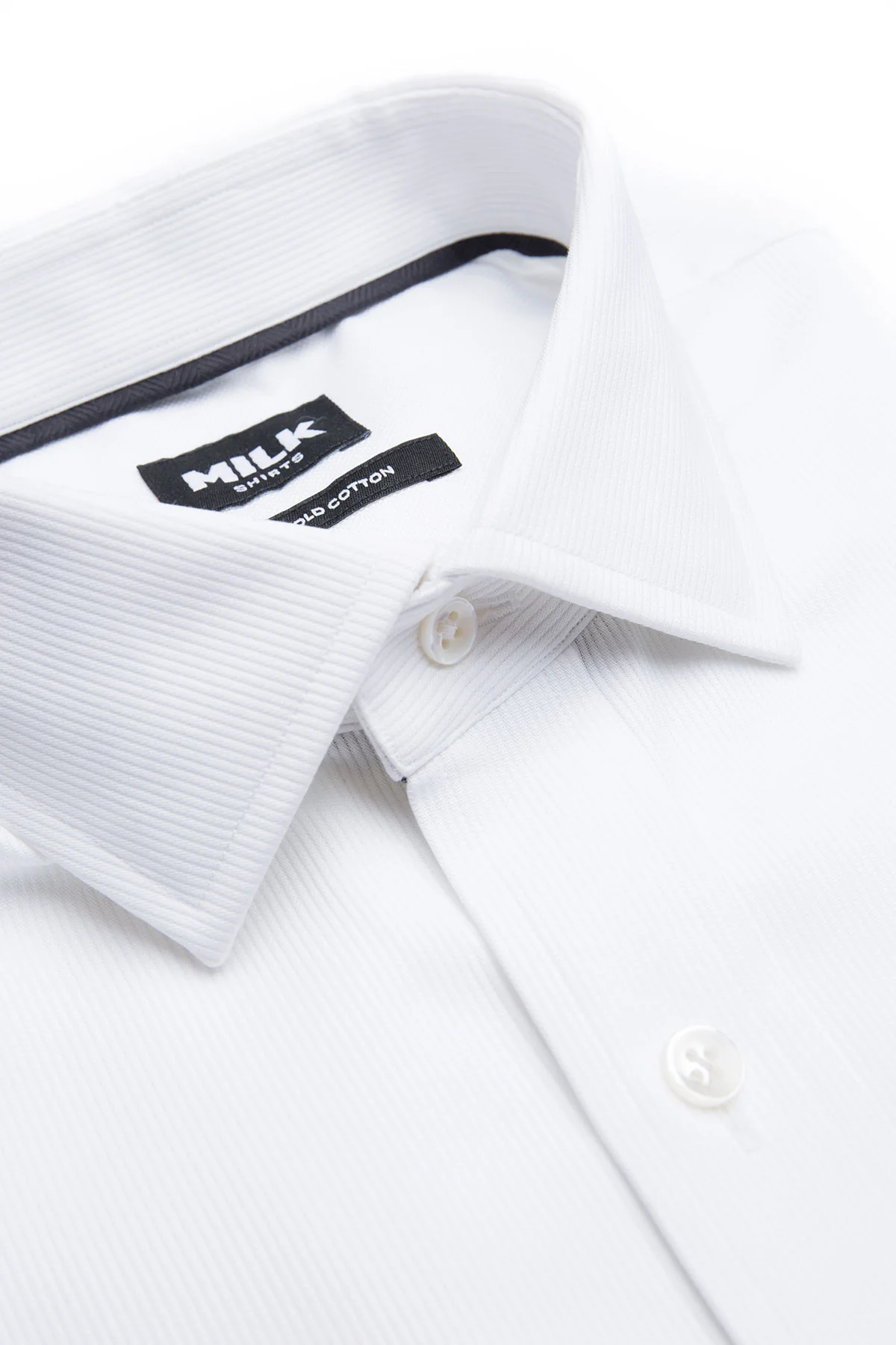 Mason White Ribbed Piquet Shirt - Image 3