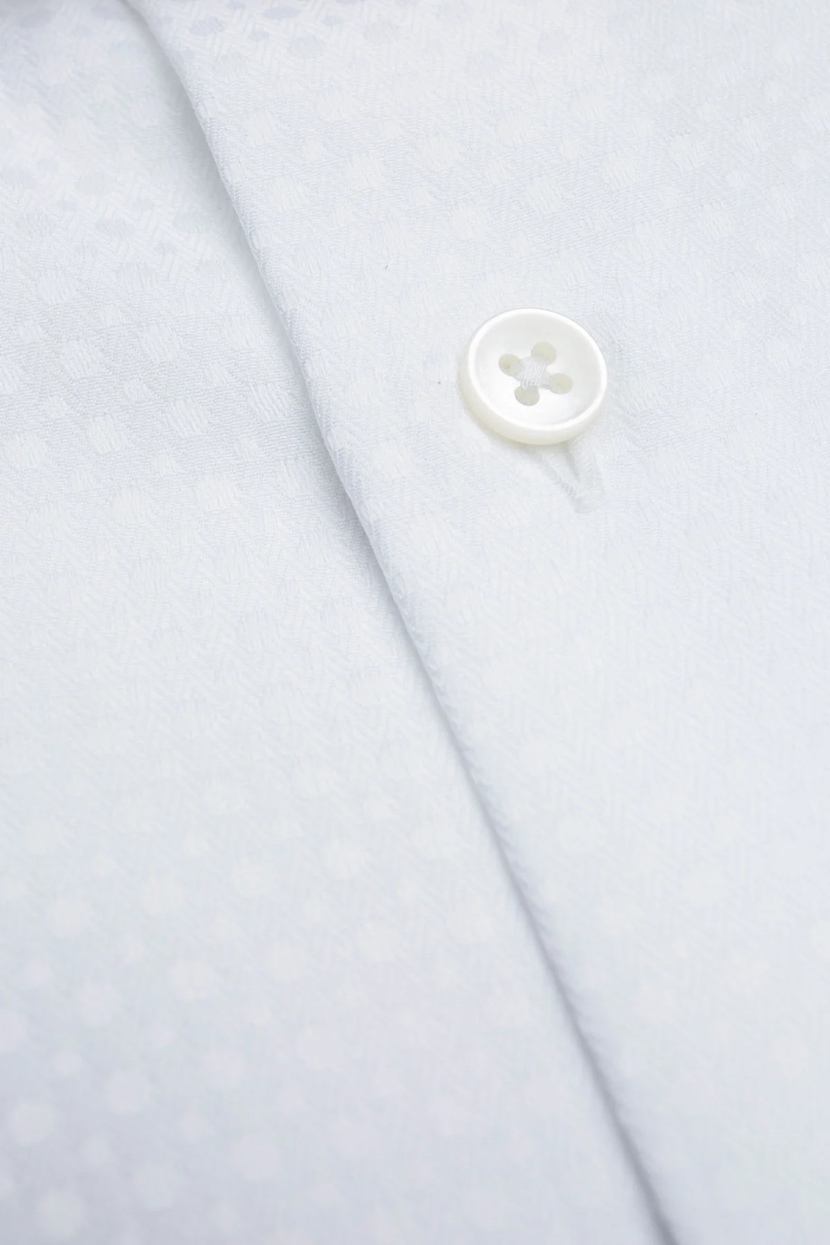 Octance 120s White Patterned Jacquard Shirt - Image 5