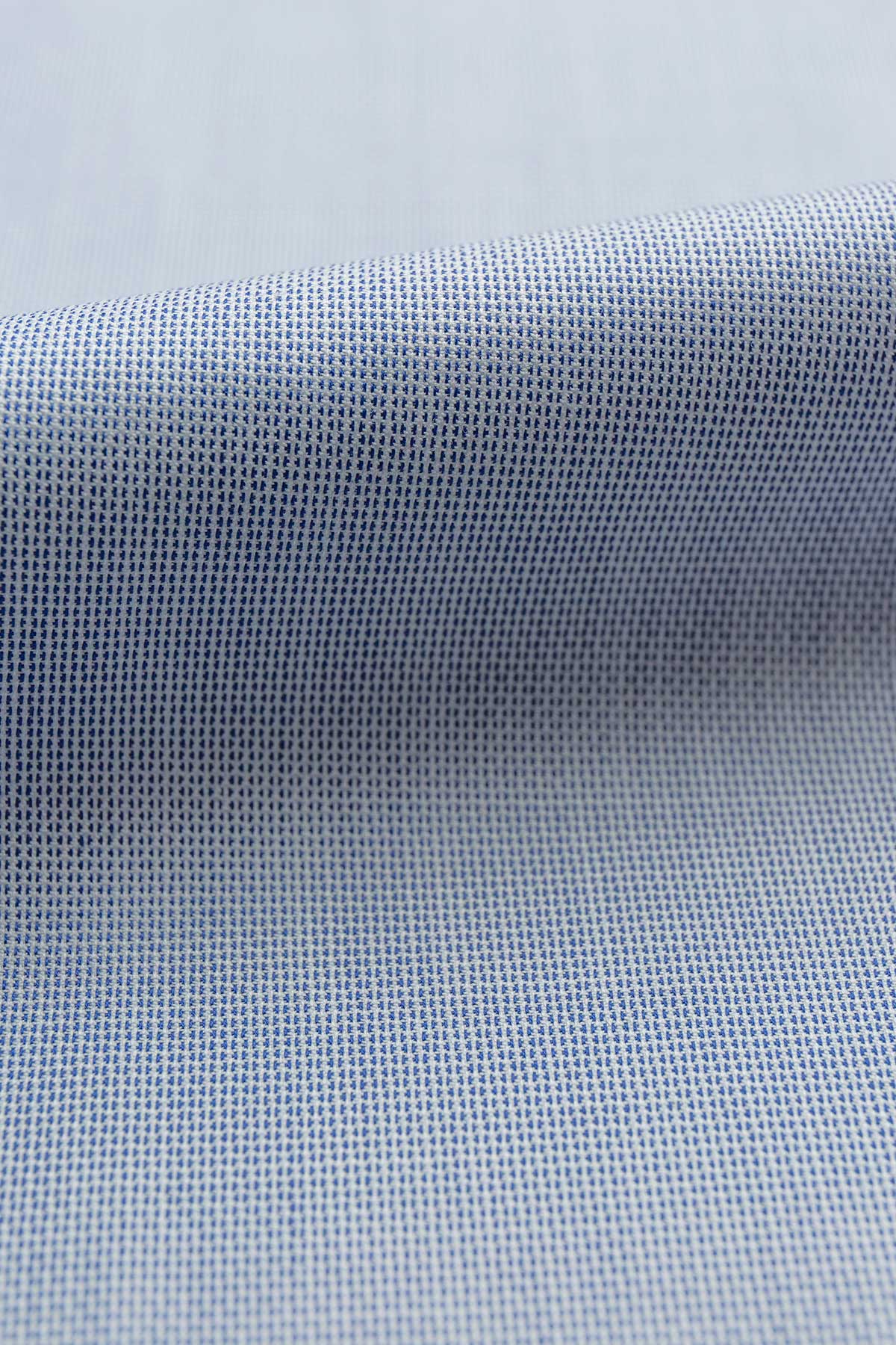 Pluto 100s Smoke Blue Dobby Fabric - Image 3