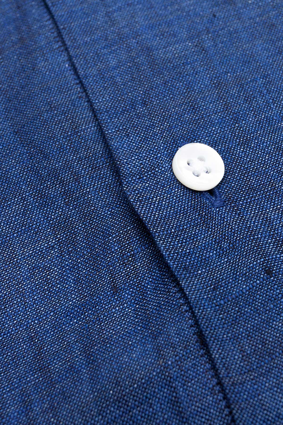 Polo Blue Linen Shirt - Image 4