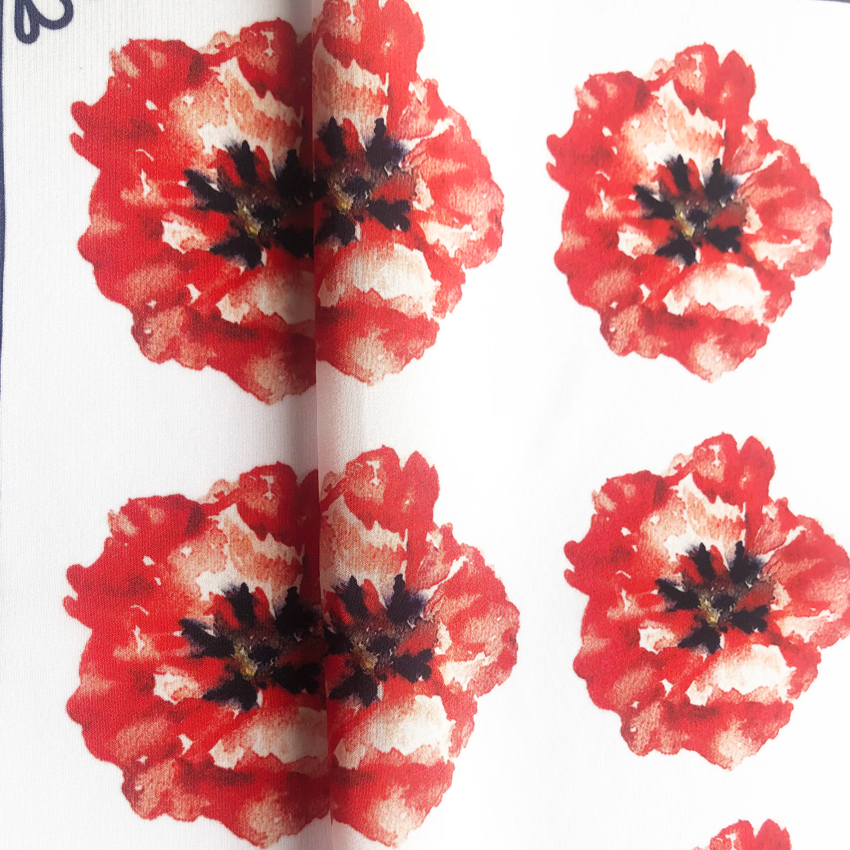 Poppies Silk Pocket Square - Image 3