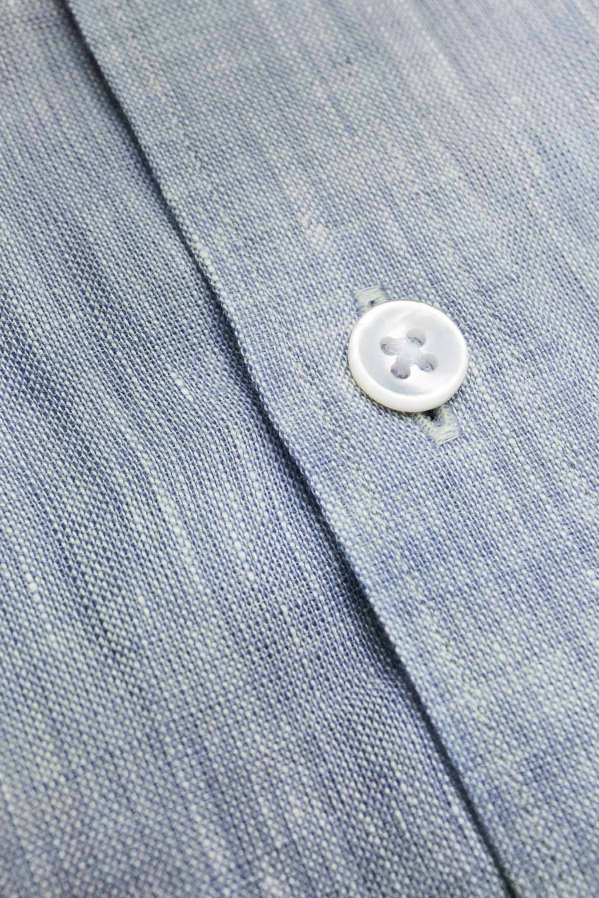 Portofino Light Blue Linen Shirt - Image 4