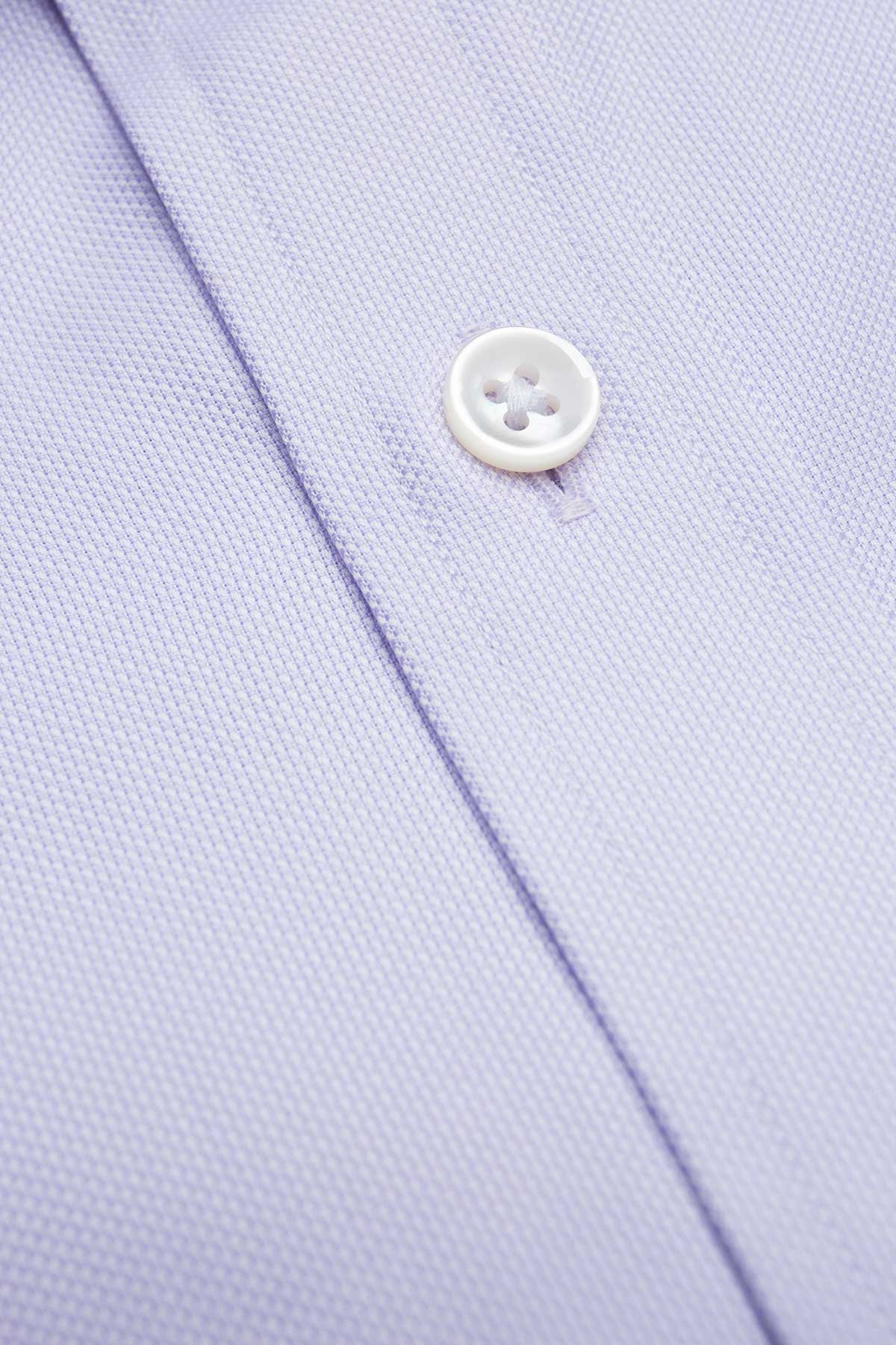Queen 100's Purple Royal Oxford Shirt - Image 4