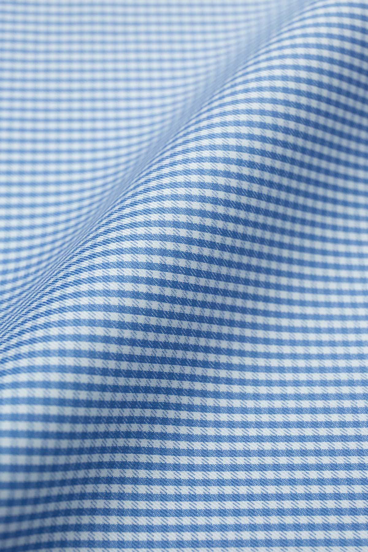 Roxas 100s Blue Gingham Shirt - Image 5