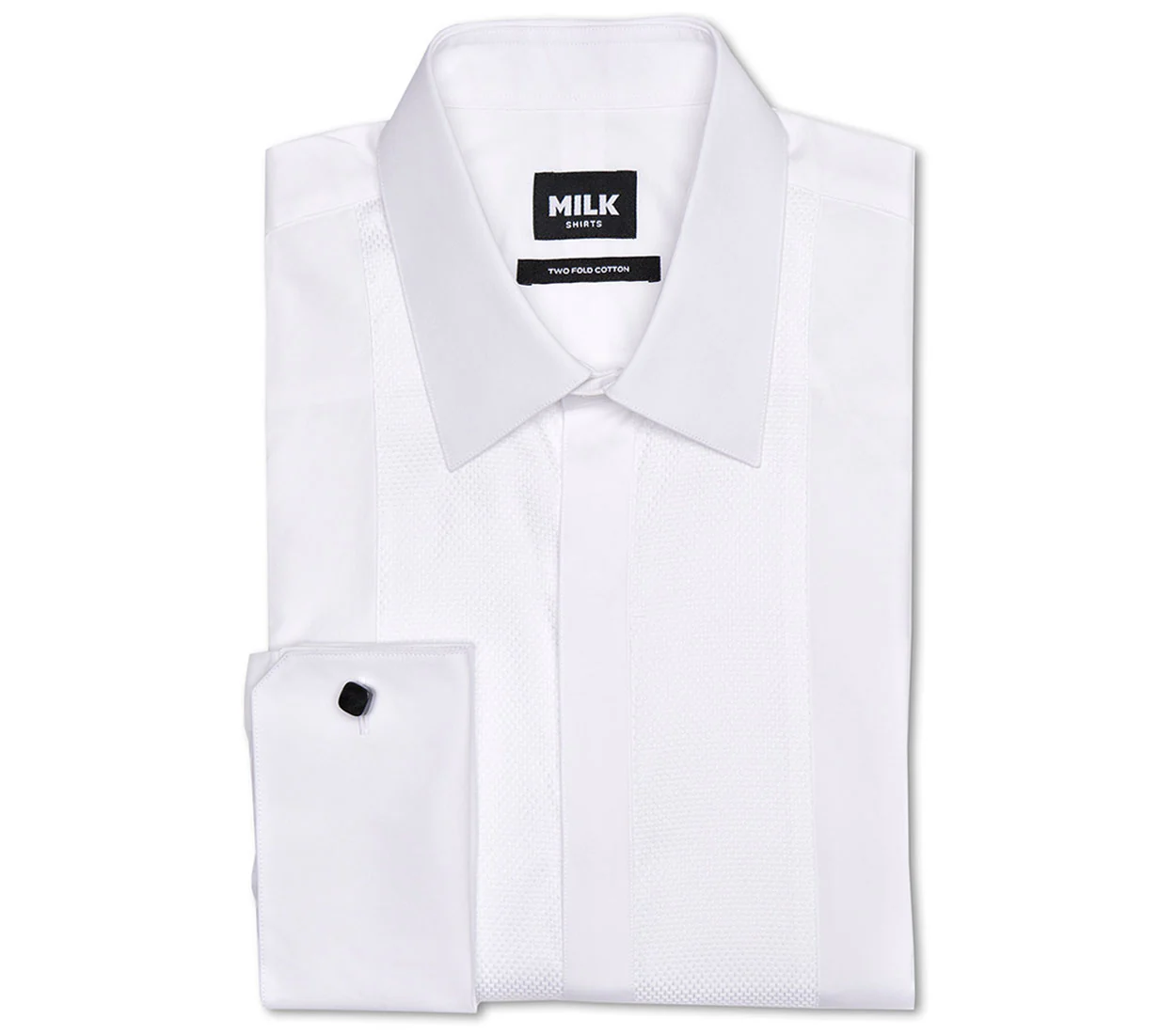 Tuxedo Dove 140s White Poplin Shirt - Image 4