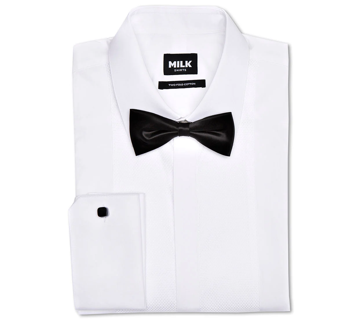 Tuxedo Dove 140s White Poplin Shirt - Image 8