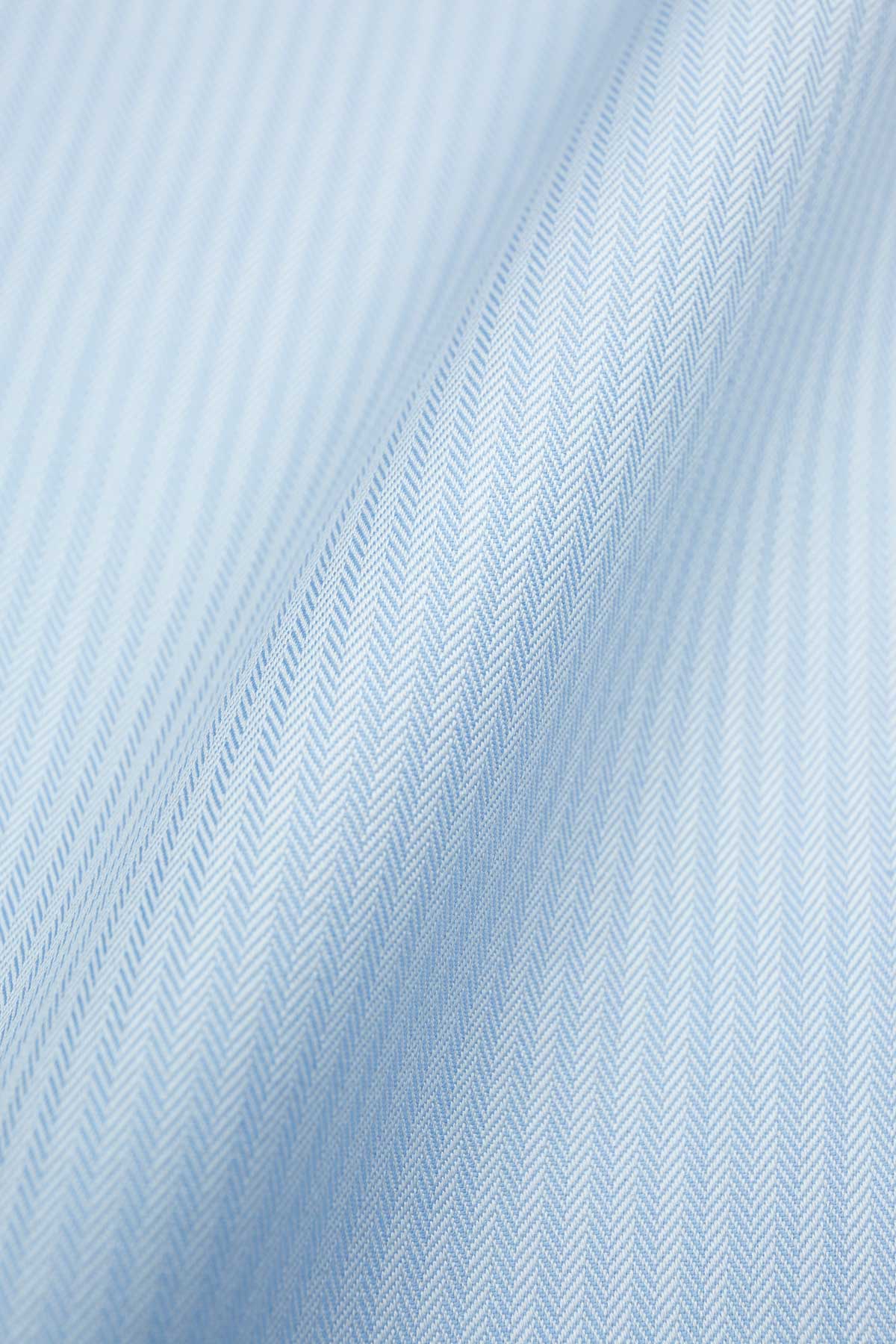 Zebra 80s Blue Herringbone Shirt - Image 5