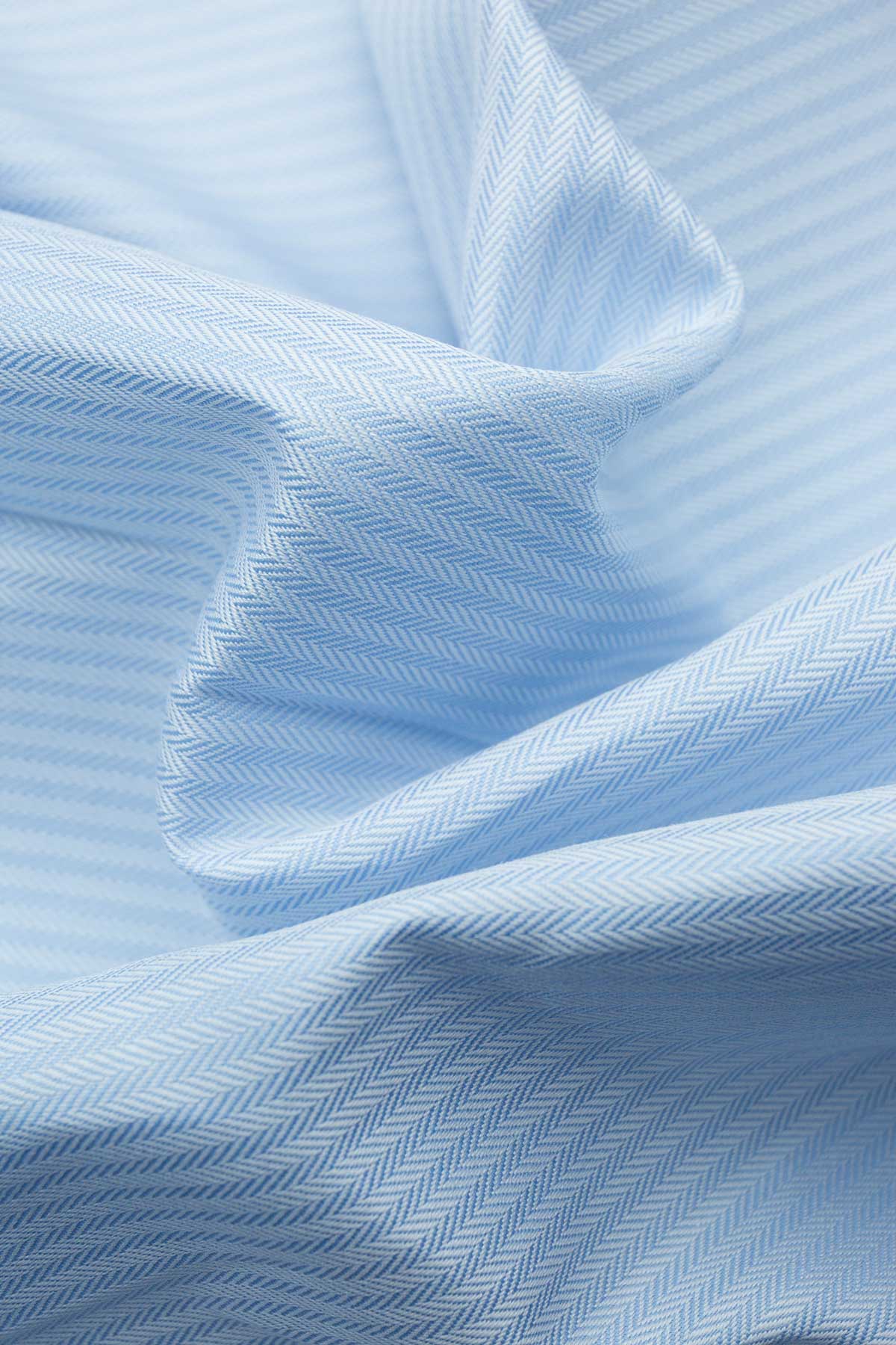 Zebra 80s Blue Herringbone Shirt - Image 6