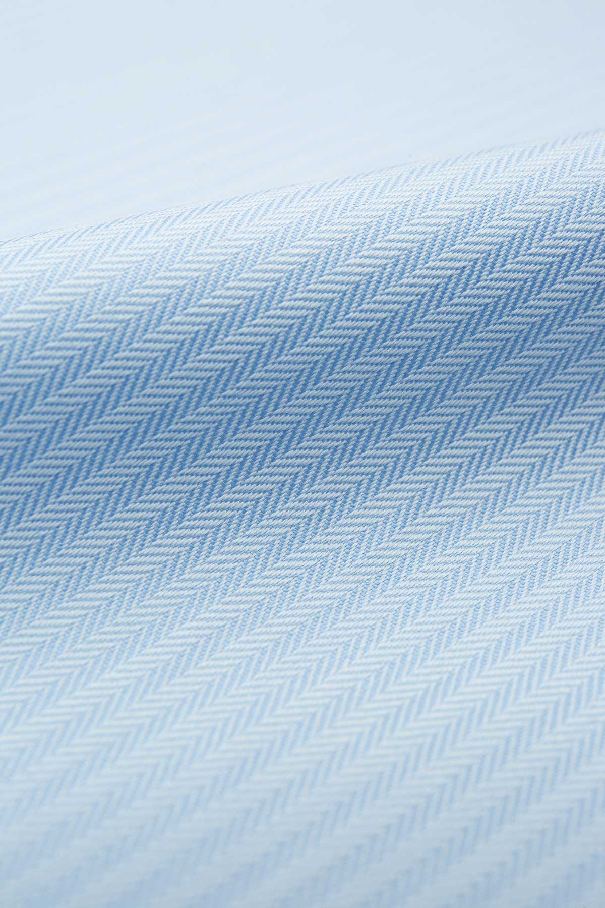 Zebra 80s Blue Herringbone Shirt - Image 7