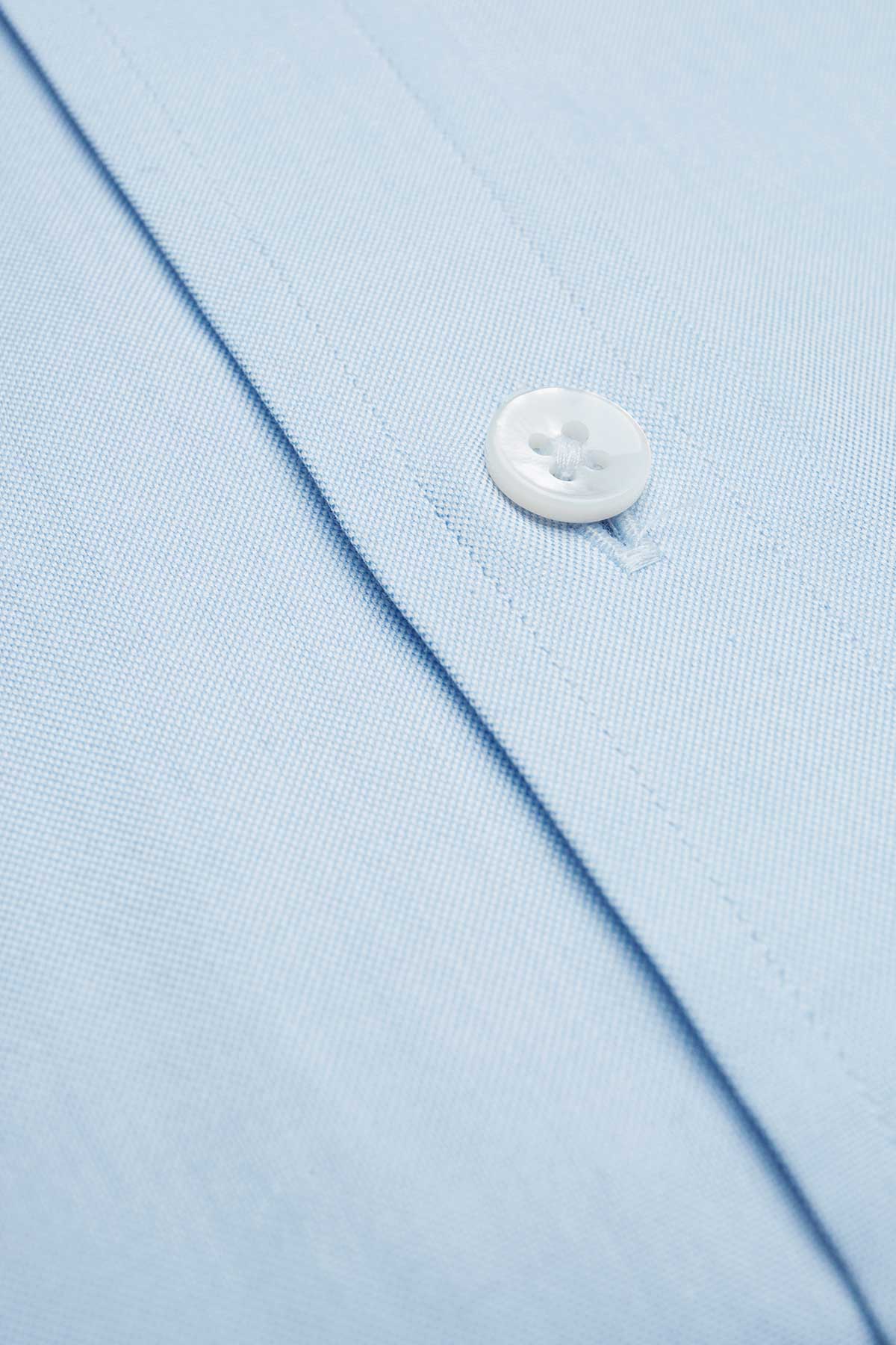 Zeus 80's Light Blue Pinpoint with contrast Shirt - Image 4