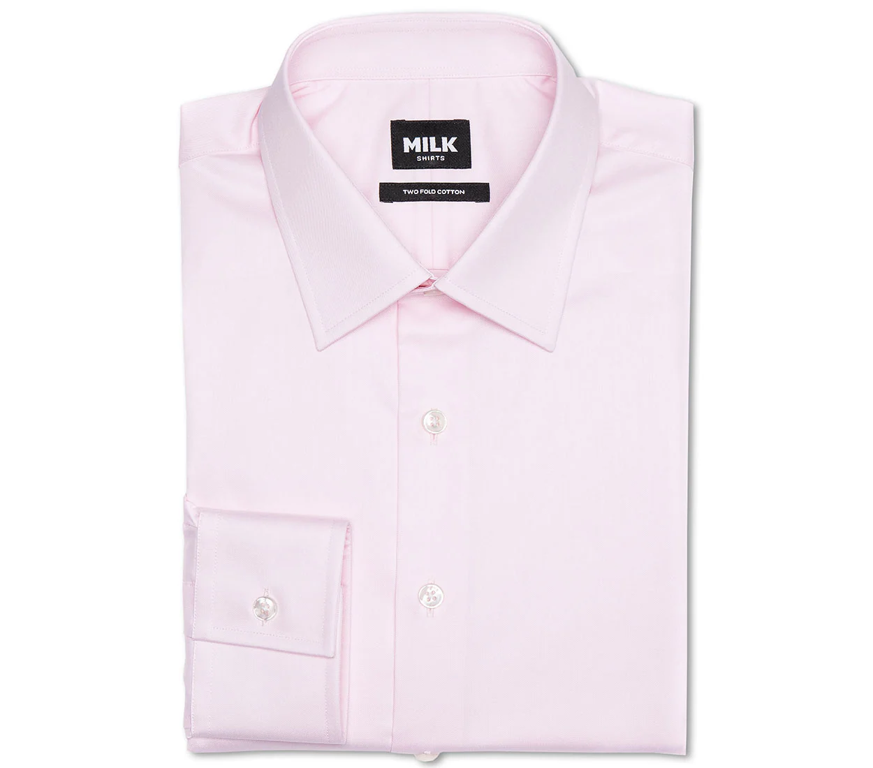 Ziraffe 100s Light Pink Twill Shirt - Image 3