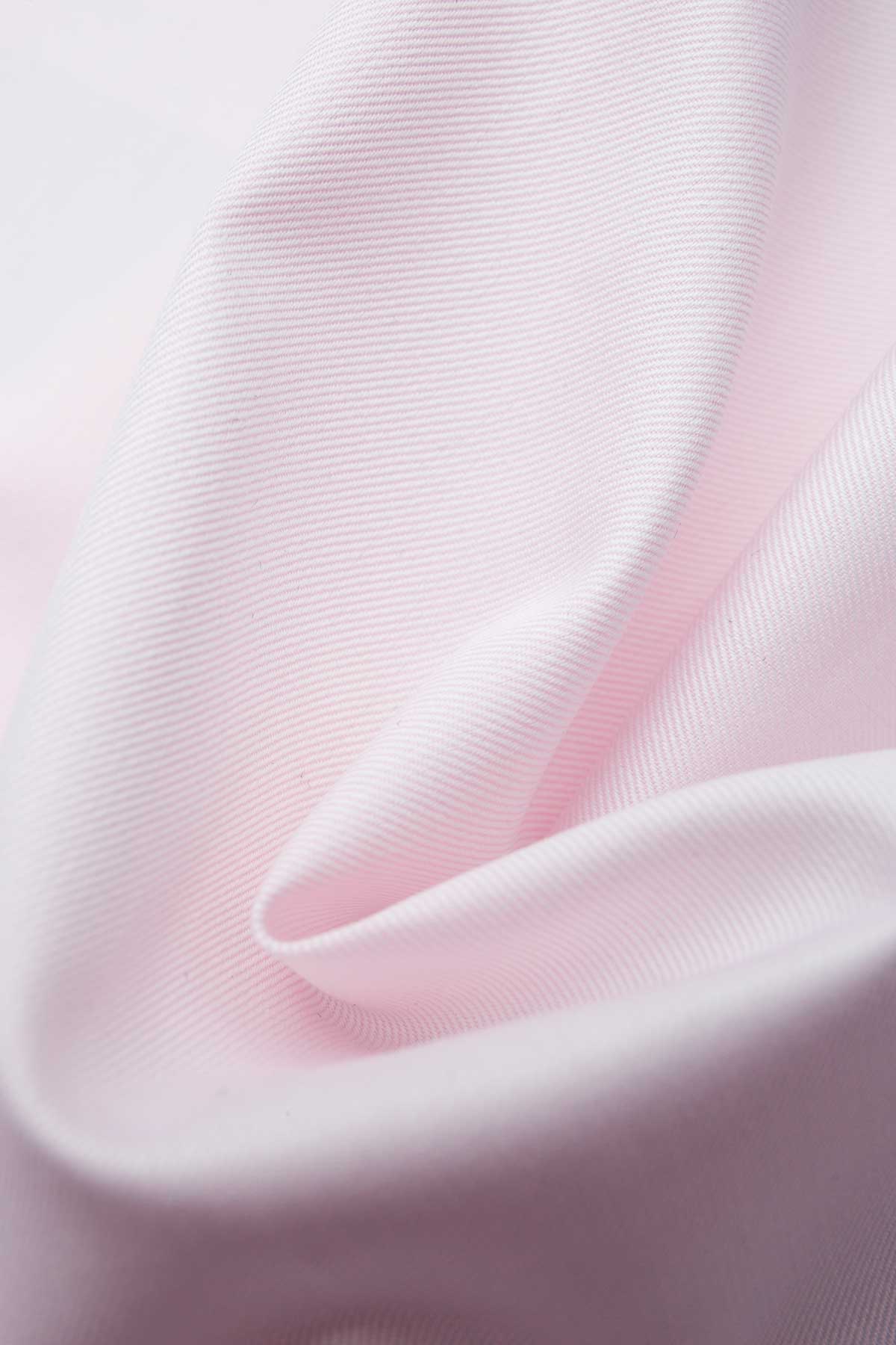 Ziraffe 100s Light Pink Twill Shirt - Image 6