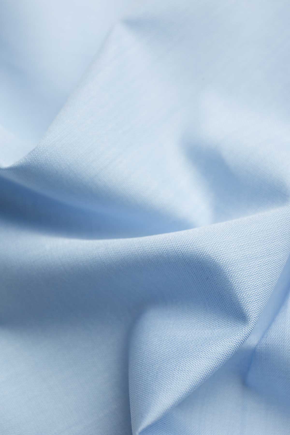 Zubin 100s Blue Poplin Shirt - Image 6