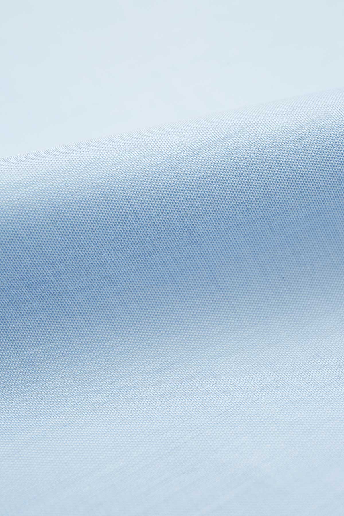 Zubin 100s Blue Poplin Shirt - Image 7